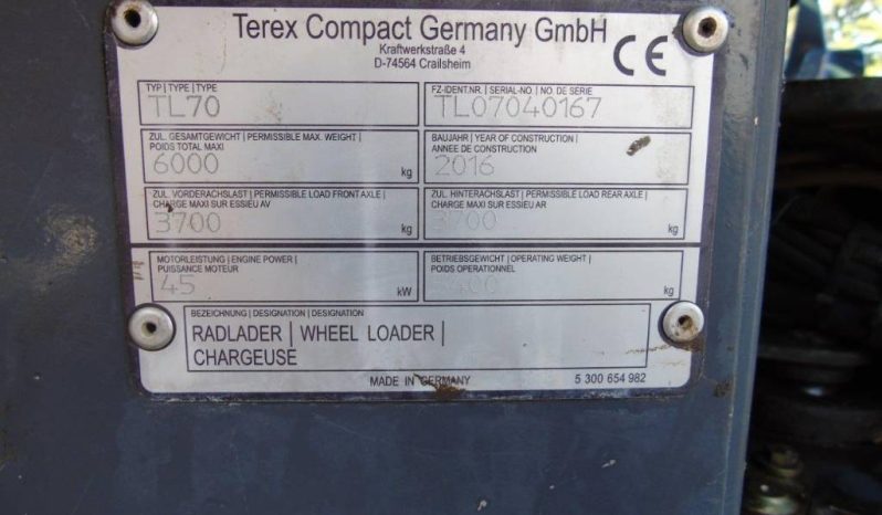 Terex TL 70 S zwenklader wiellader shovel loader full