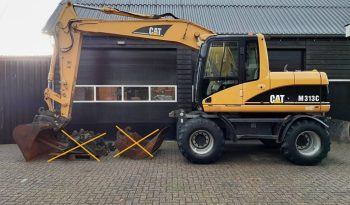 CAT M 313 C  graafmachine kraan vol