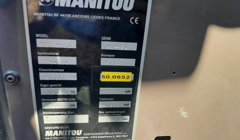 Manitou MRT 2150 M winch remote control jib vol