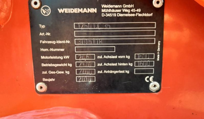 Weidemann 1250 cc 35 minishovel met bak en vorken vol