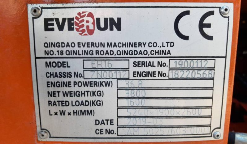 Everun ER 16 Shovel – Loader met pelikaanbak vol