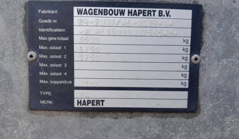 Hapert Cobalt Kipper – kiep – aanhangwagen – Loofrekken vol