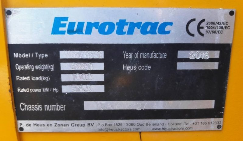 Eurotrac W13 shovel loader met bak en vorken vol