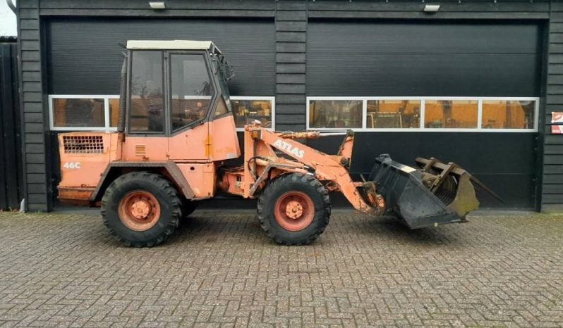 Atlas AR 46 C shovel met puinbak dichte bak en vorken vol