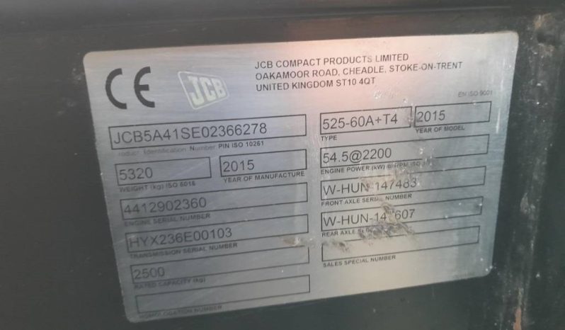 JCB 525-60 AGRI PLUS – Airco- Pelikaanbak vol