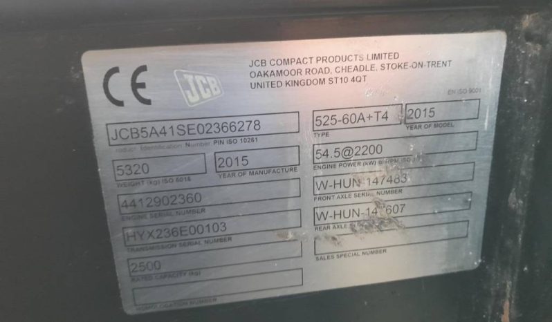 JCB 525-60 AGRI PLUS – Airco – Pelikaanbak vol