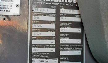 Manitou MRT 2150 Plus Privilege Remote – Manbasket – Winch vol