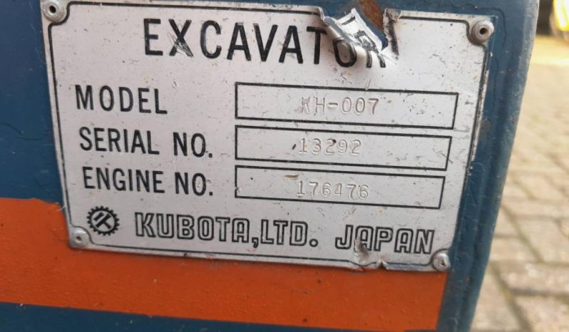 Kubota KH 007 minigraver vol