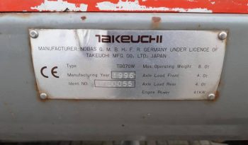 Takeuchi TB070 mobiele kraan graafmachine NL kenteken vol