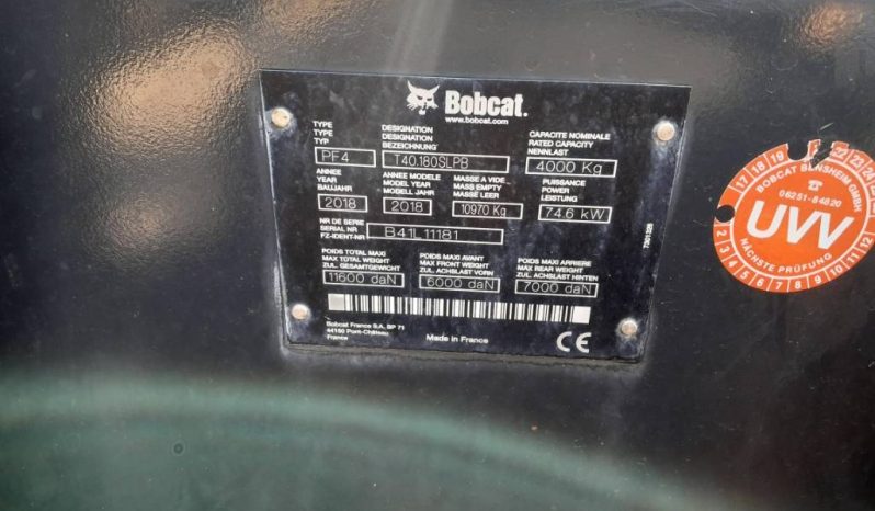 Bobcat T 40.180 Verreiker – Grondbak – Vorken – Jib 18M! vol